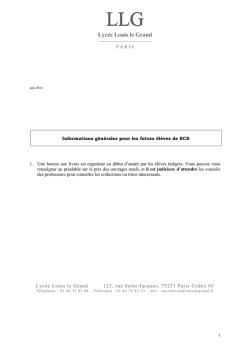 Conseils de lecture pour &eacute;l&egrave;ves de ECS - Lyc&eacute;e Louis-le