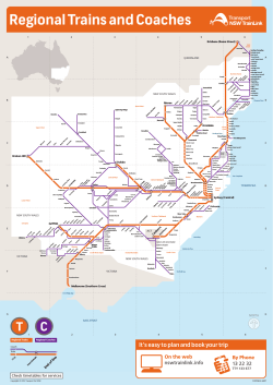 Regional Trains and Coaches network map