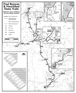 Paul Bunyan and Heartland State Trails Map