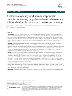 Abdominal obesity and serum adiponectin