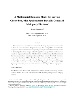 A Multinomial Response Model for Varying Choice Sets, with