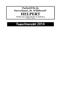 HELPERT Faaschtenzäit 2014 - Boevange