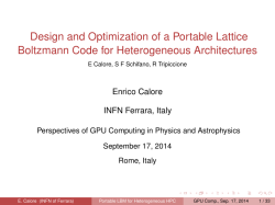Design and Optimization of a Portable Lattice Boltzmann Code for