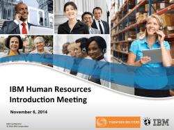 IBM Human Resources Introduc]on Mee]ng