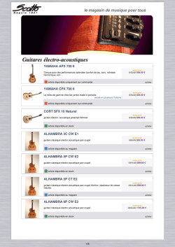 Guitares &eacute;lectro-acoustiques