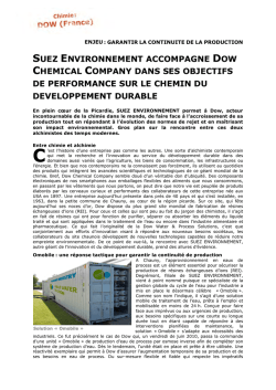 DOW &agrave; Chauny - Suez Environnement M&eacute;dia