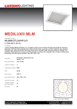 MEDILUX&reg; MLM - Luxonic Lighting
