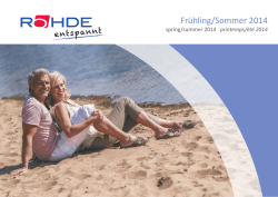 Frühling/Sommer 2014