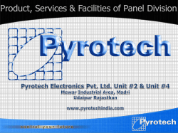 Corporate Presentation - Pyrotech Electronics Udaipur, India