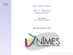 IUT GEII Nîmes 0.3cm - DUT 2 - Alternance Séries de Fourier