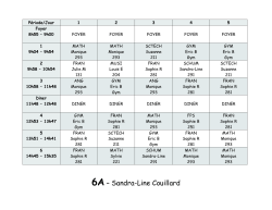 Horaires de classes 2014-2015