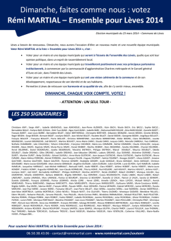 Dimanche, faites comme nous : votez R&eacute;mi MARTIAL