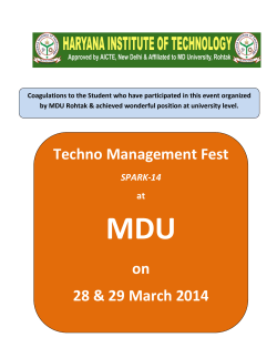 MDU Techno Management Fest(SPARK