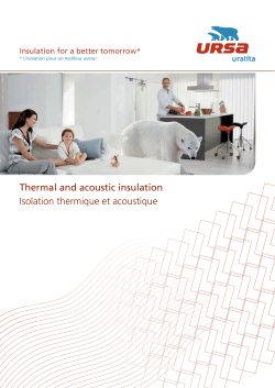 Thermal and acoustic insulation Isolation thermique et