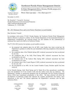 NWFWMD 2014-2015 Priority List Submittal Letter
