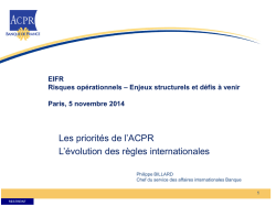 EIFR Risques op&eacute;rationnels &ndash; Enjeux structurels et d&eacute;fis &agrave; venir