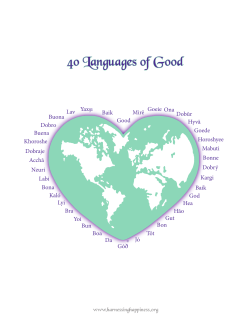 40 Languages of Good - Harnessing Happiness Foundation
