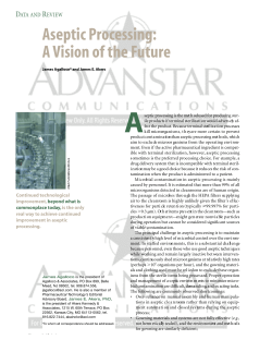 Aseptic Processing: A Vision of the Future