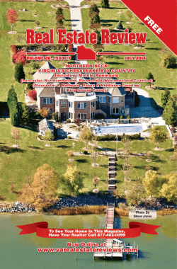 July 2014, Northern Neck Real Estate Review