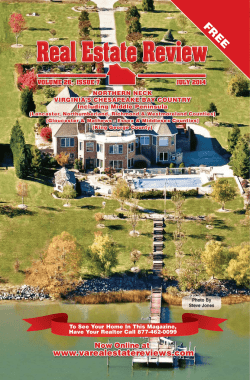 July 2014, Northern Neck Real Estate Review