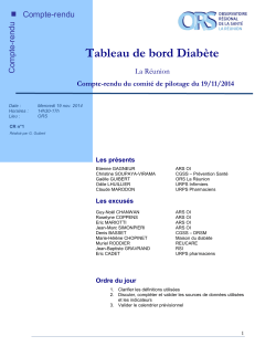 Tableau de bord diabète 2014