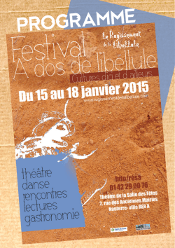 Programme_festival ADL 2015 - Le rugissement de la Libellule