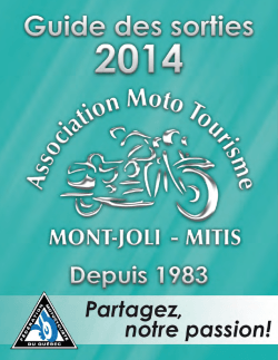 Guide des sorties 2014 - Association moto tourisme Mont