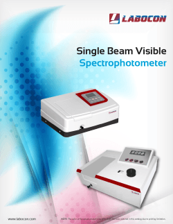 Single Beam Visible Spectrophotometer LVS-101