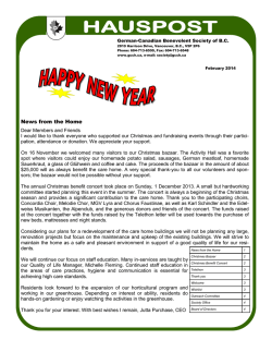 HausPost January 2014 - German Canadian Care Home