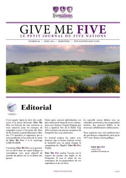 Give Me Five N&deg;4 - Five Nations Golf Club