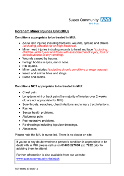 Horsham Minor Injuries Unit (MIU)