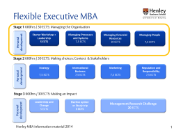 Stage1 schedule - Henley Business School