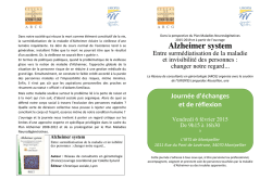Journ&eacute;e Alzheimer 6 f&eacute;vrier 2015 - F&eacute;d&eacute;ration 3977 de lutte contre