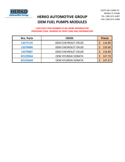 HERKO AUTOMOTIVE GROUP OEM FUEL PUMPS MODULES