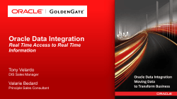 Oracle Data Integration - Upstate New York Oracle Users Group