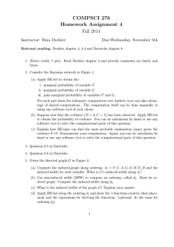 COMPSCI 276 Homework Assignment 4 Fall 2014