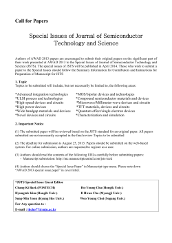Special Issues of Journal of Semiconductor Technology and Science
