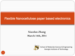 Flexible Nanocellulose paper based electronics