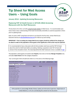 Tip Sheet for Med Access Users &ndash; Using Goals