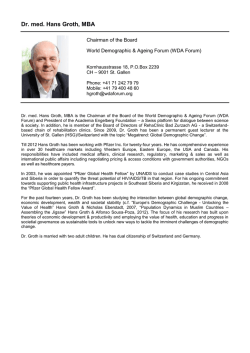 Dr. med. Hans Groth, MBA