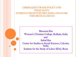 Liberalized Trade Policy and Inequality: Evidence from Post-MFA