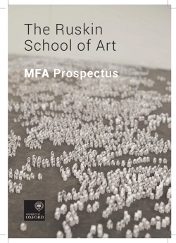 MFA Brochure - The Ruskin School of Art