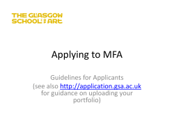 Applying to MFA | Guidelines for Applicants