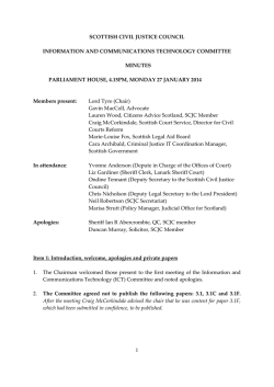 ICT Committee Minutes of Meeting 27 January 2014