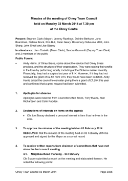 OTC 2014-03 Minutes - Olney Town Council