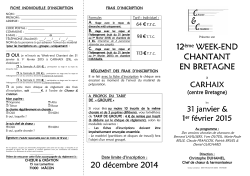 Week-end chantant Bretagne 31 janvier