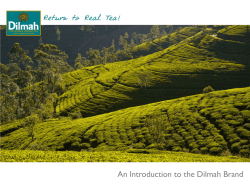An Introduction to the Dilmah Brand An Introduction to the Dilmah