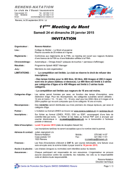 Invitation Meeting du Mont 2015 - Renens