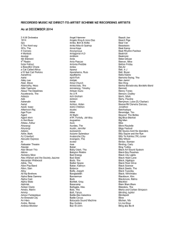 direct-to-artist scheme nz artists dec 2014