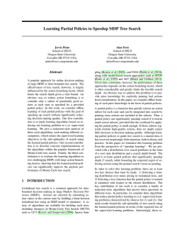 Learning Partial Policies to Speedup MDP Tree Search